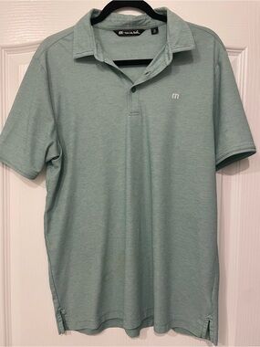 Travis Mathew Men's Sage Green Performance Polo